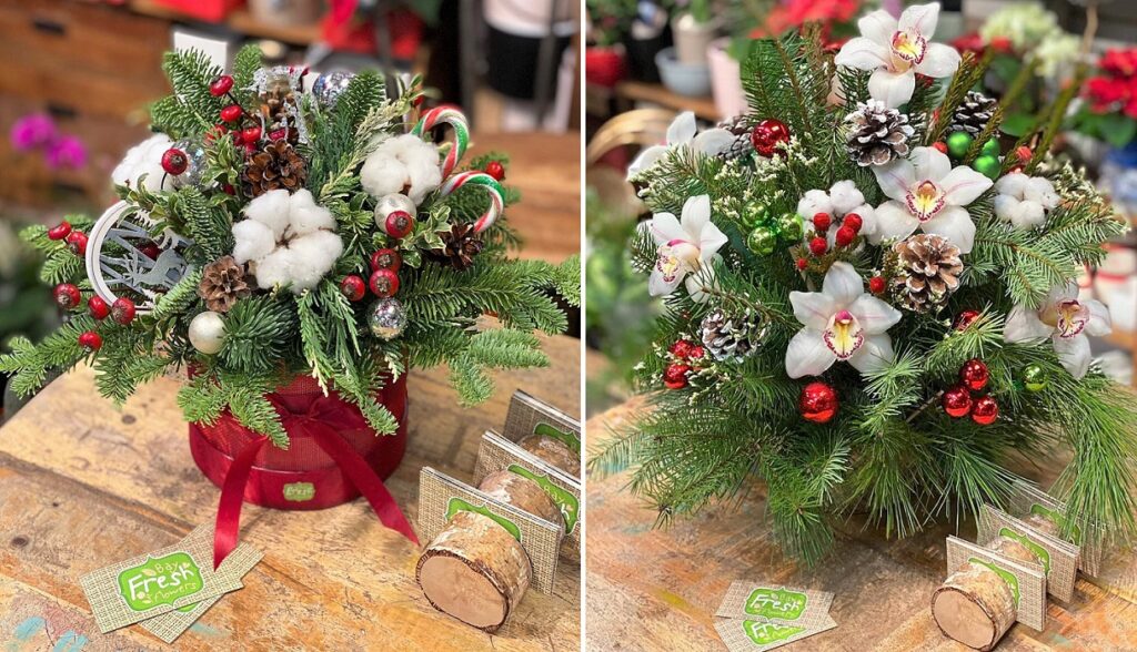 christmas flower arrangements